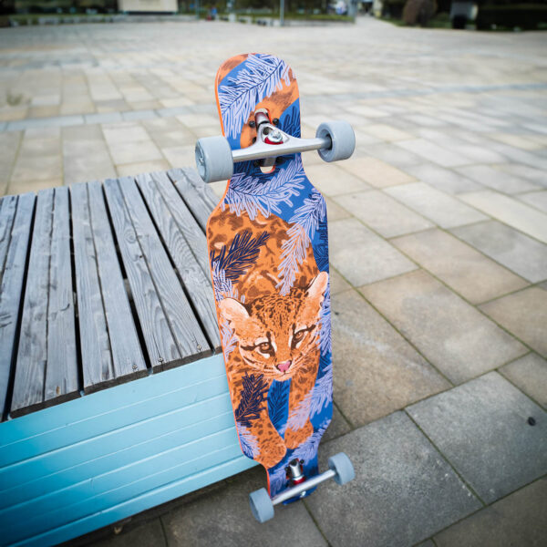 Switch twin v2 ocelot drop-through longboard complete