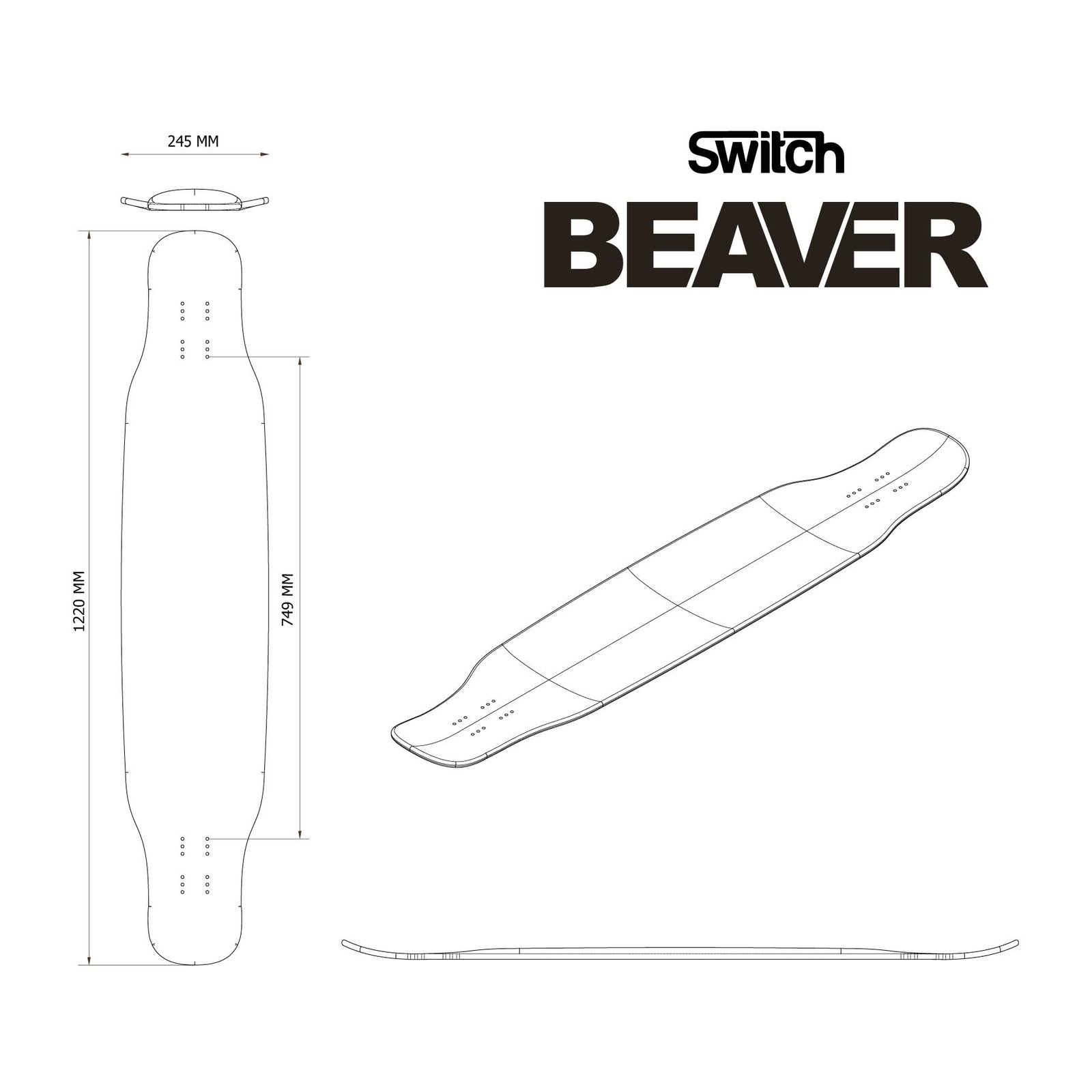 Beaver 48" Dancing Longboard Flex | Switch - Equipment, Longboards, Skateboards