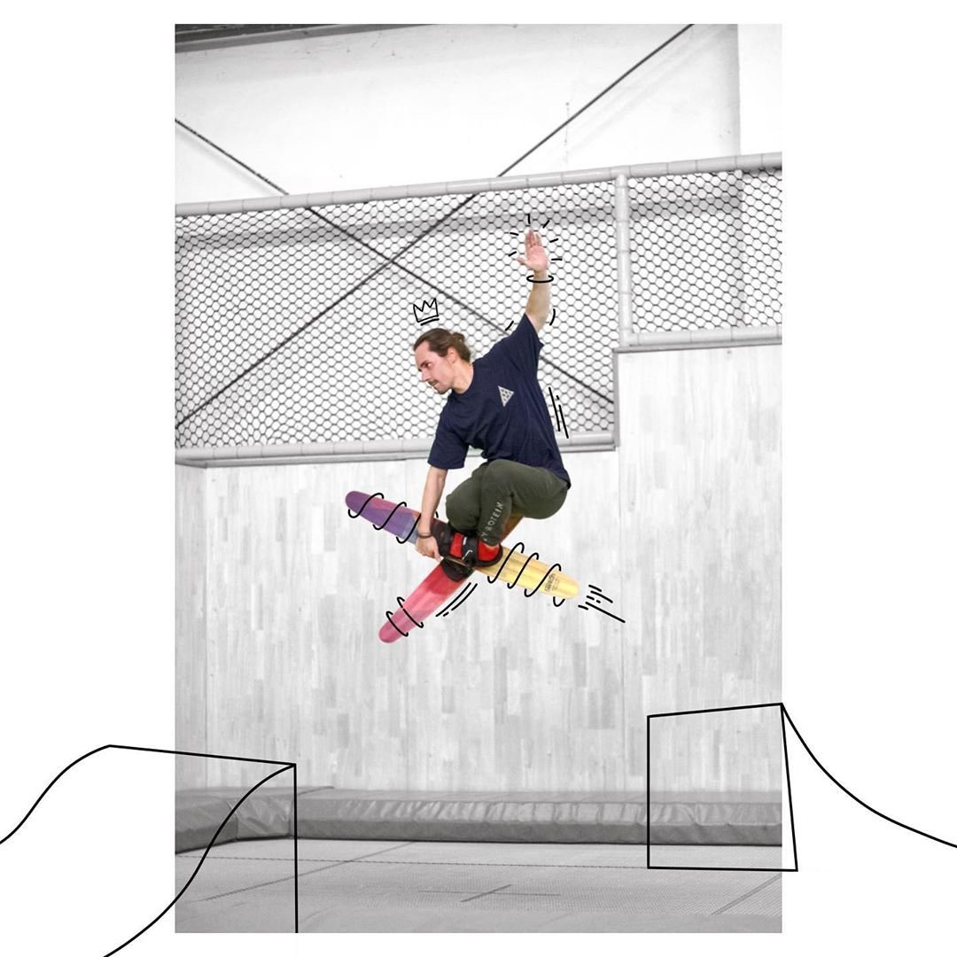 Trampoline Skis - Freestyle Training Skis For Trampoline