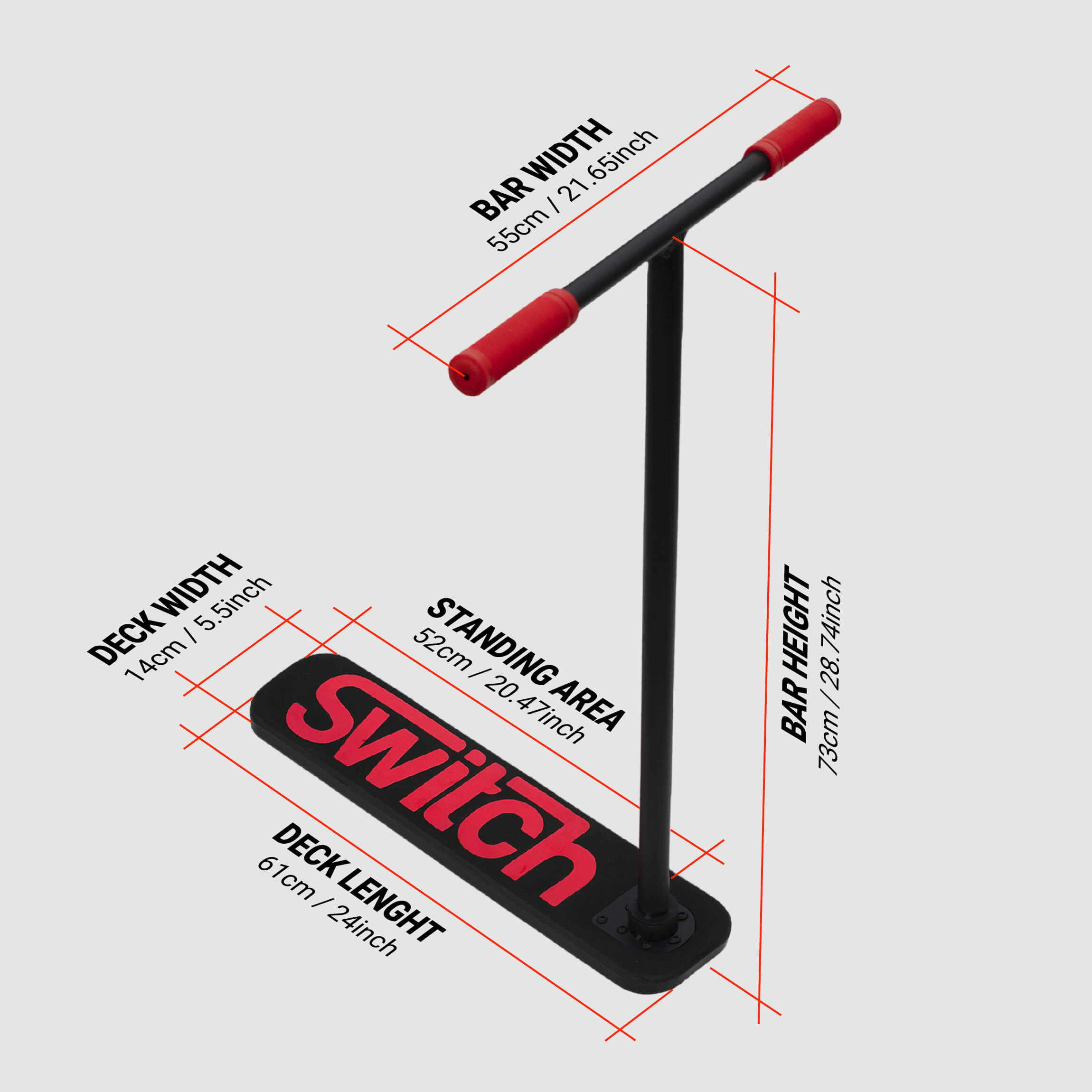 Training Trick Scooter L Size and Specification
