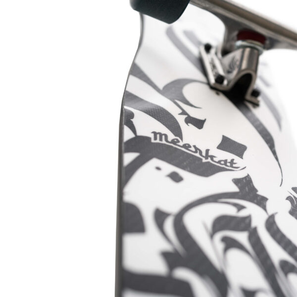 Switch Meerkat Caligraffiti Carbon and caligraphy minimalistic longboard freestyle deck