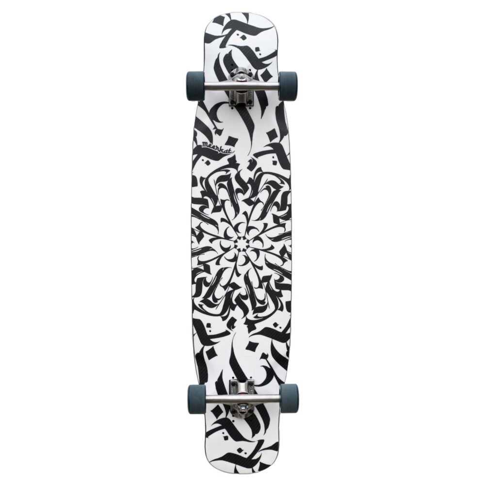 Switch Merkat Caligraffiti 43" Carbon dancing freestyle longboard deck with Poliurethane Sidewalls