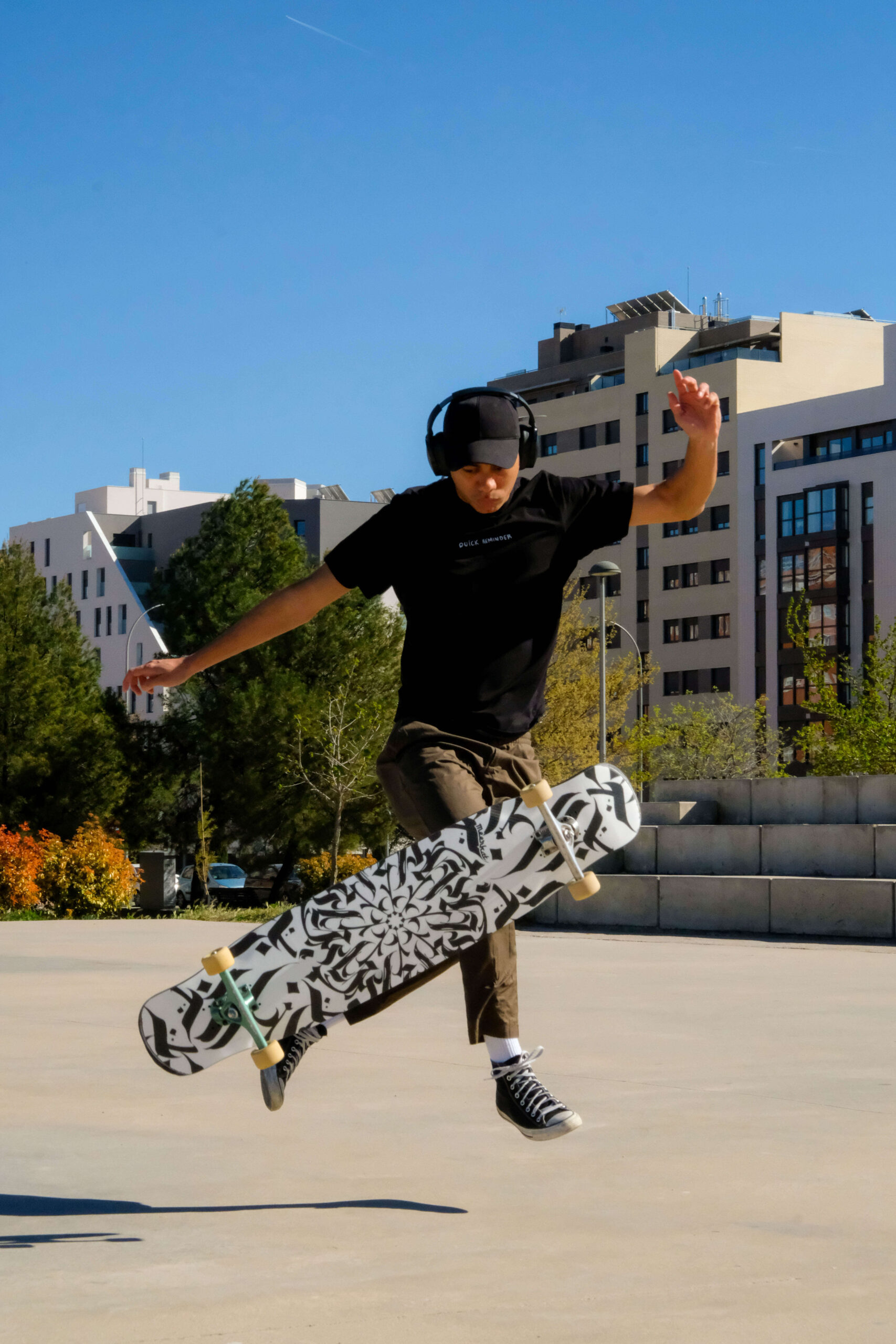Freestyle Longboard rider with Switch Meerkat Freestyle Longboard deck