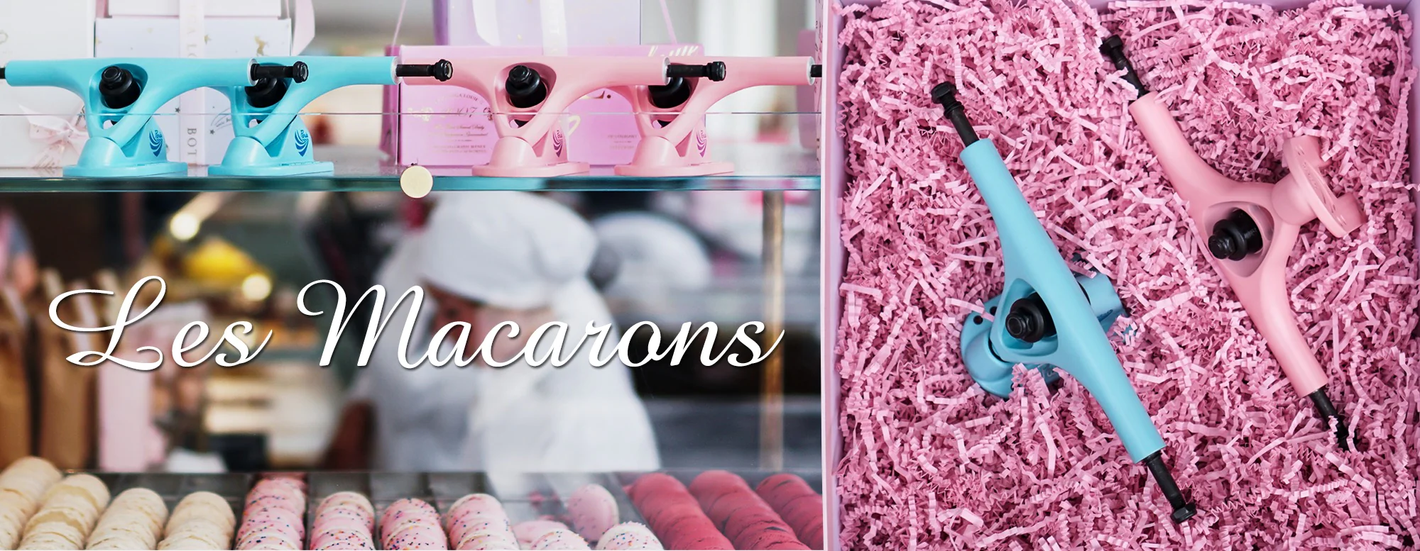 Paris Trucks V2 150mm 50º Blue Macaron Paris trucks official "Les Macarons" Collection baner