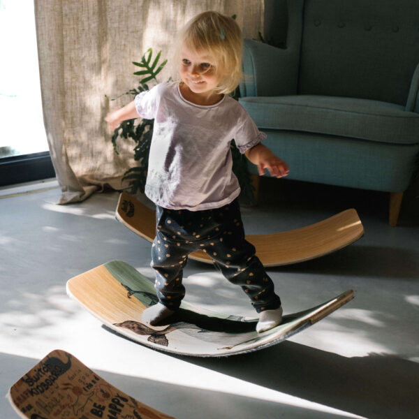 Wooden Montessori inspired Rocker Balance Board for Kids