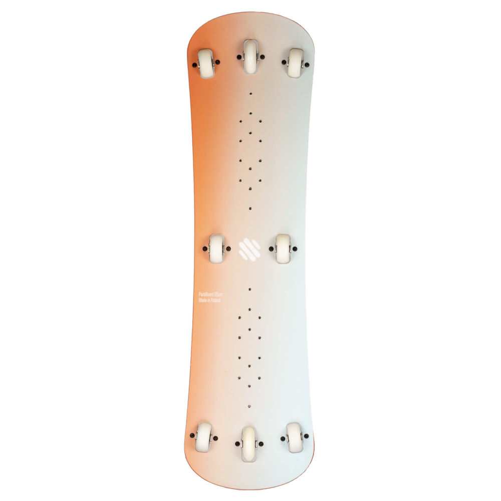 ParkBoard 95 deck, binding inserts and wheel layout