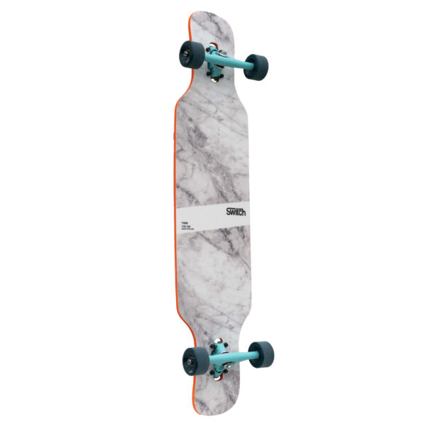 Switch Twin v2 Marble drop through longboard complete side view