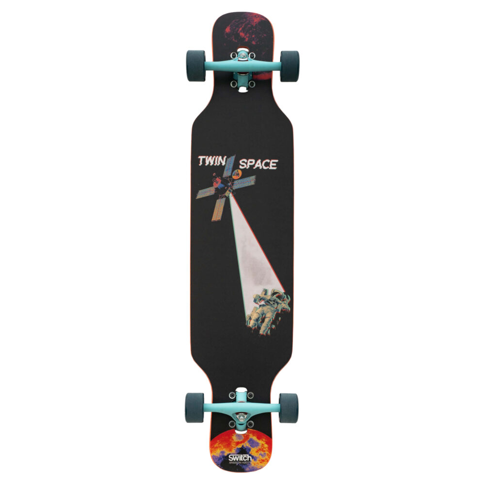 Switch Twin v2 Space drop through longboard complete