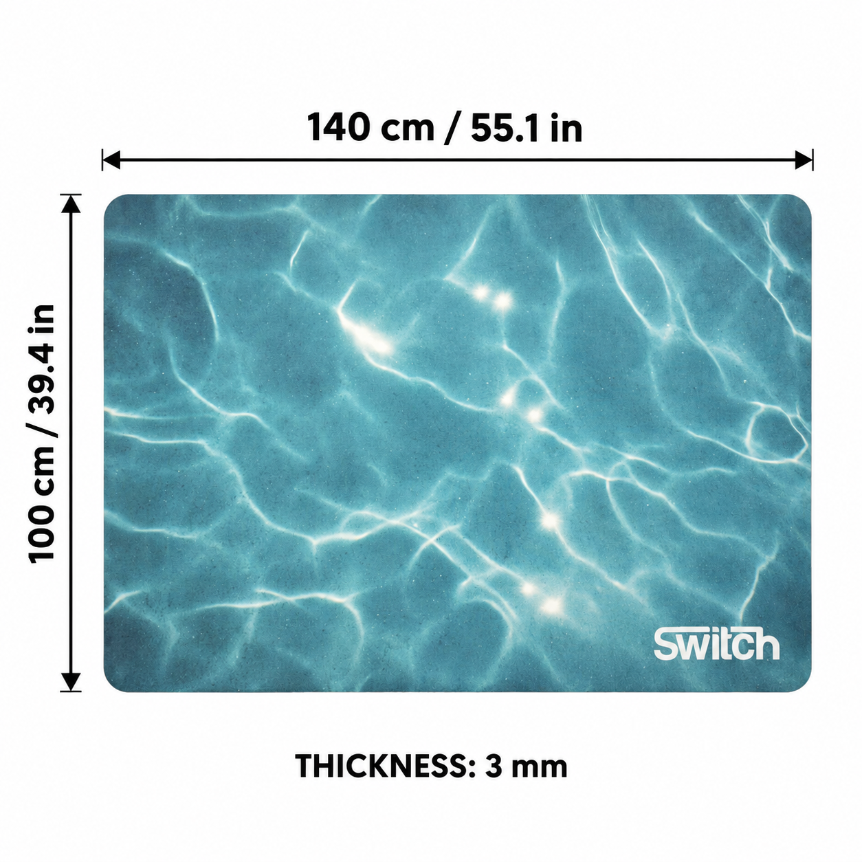 Training Mat Small: 140 × 100 cm / 55.1 × 39.4 in, 3 mm thick